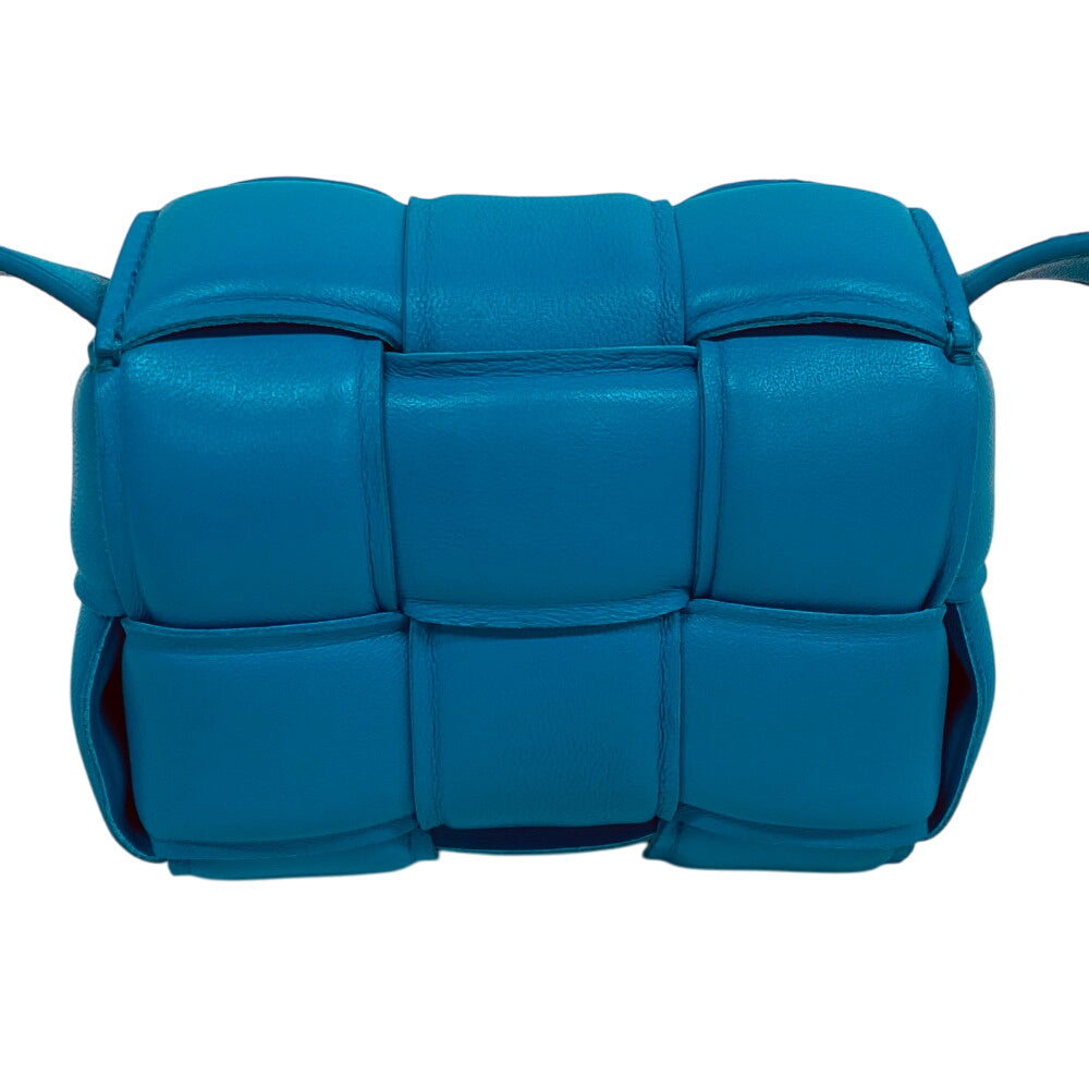 BOTTEGAVENETA Shoulder Bag 716648 leather blue cassette Candy Patted Women