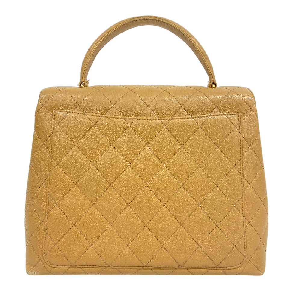 CHANEL Handbag Caviar skin beige Matrasse COCO Mark