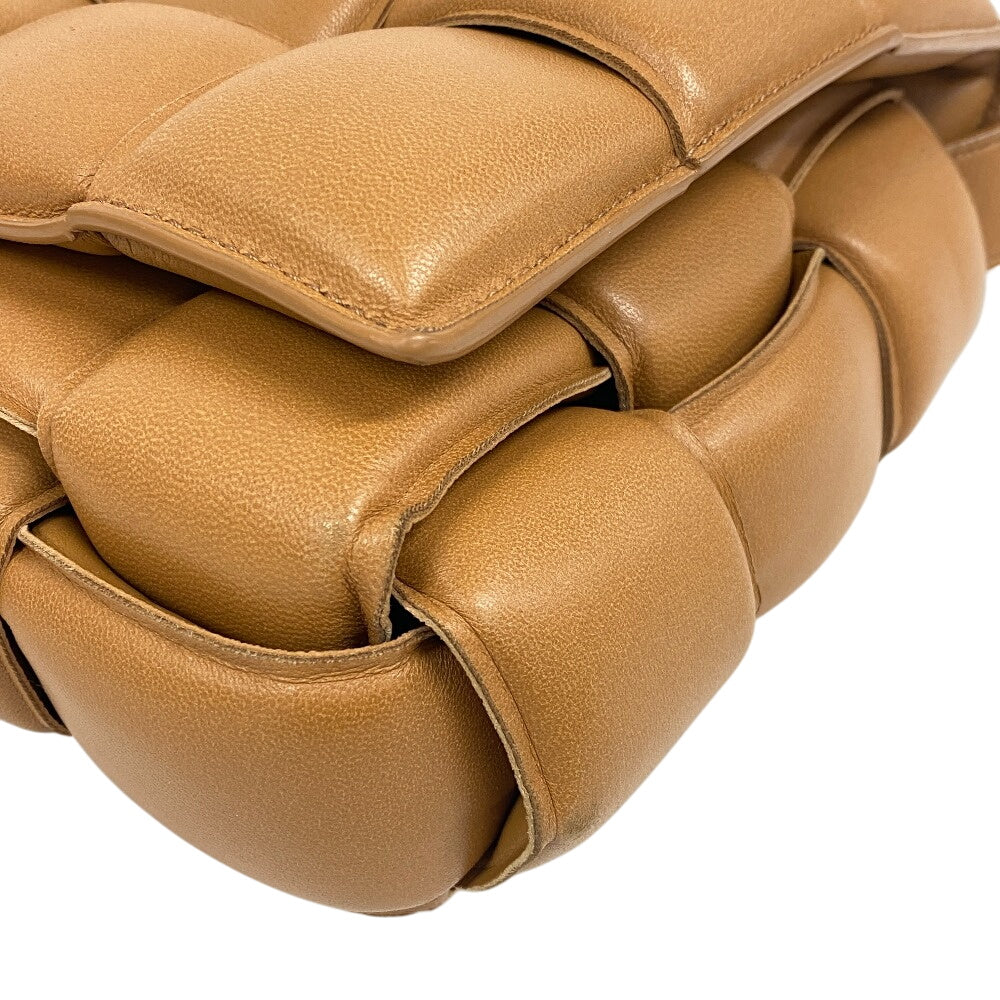 BOTTEGAVENETA Shoulder Bag leather caramel cassette maxi INTRECCIATO padded cassette Women