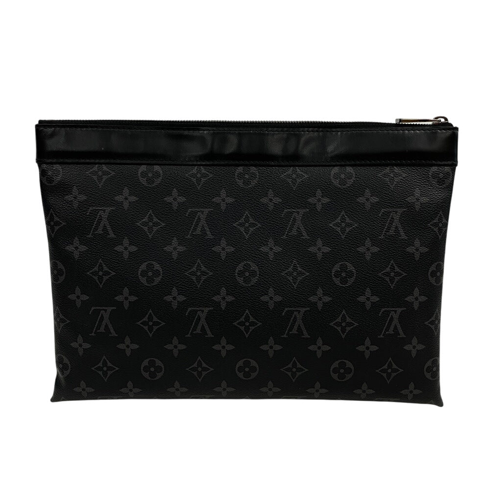 LOUIS VUITTON Pochette M62291 leather black Monogram Eclipse Discovery
