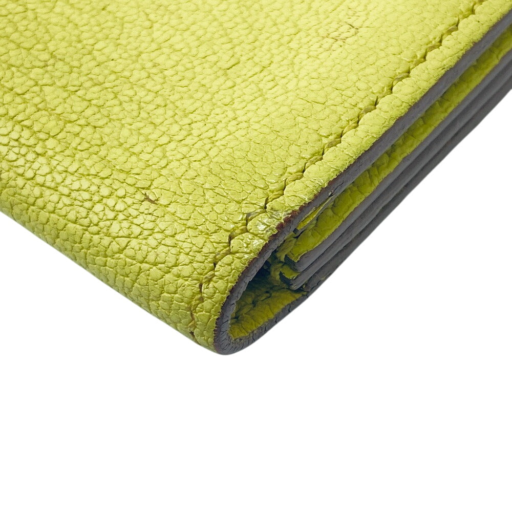 HERMES Card Case Chevre Misol yellow Baan Women(Unisex)