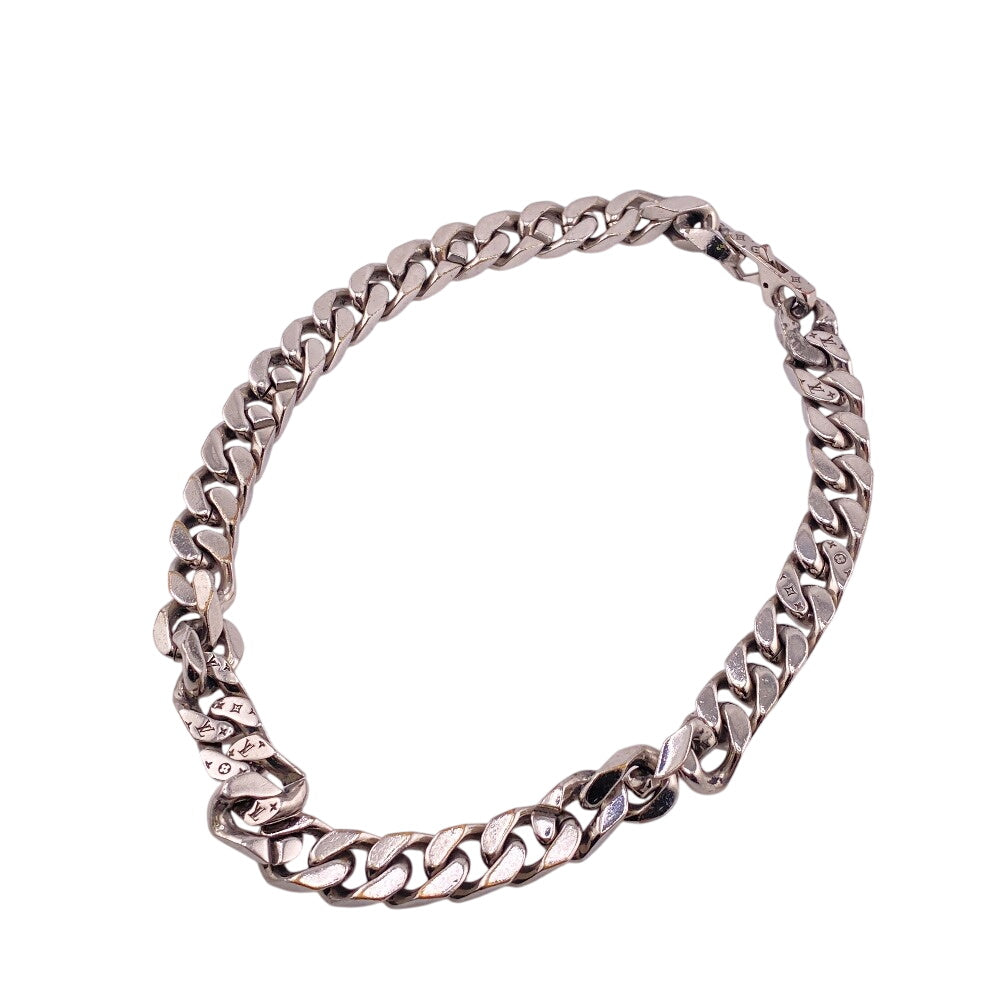 LOUIS VUITTON Necklace M69987 metal Silver Collier LVChain Links