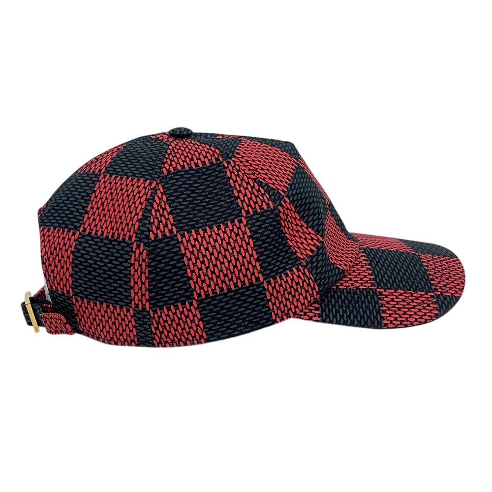 LOUIS VUITTON cap M7360L Cotton, Nylon Red Damier Pop Cap Damier Women(Unisex)