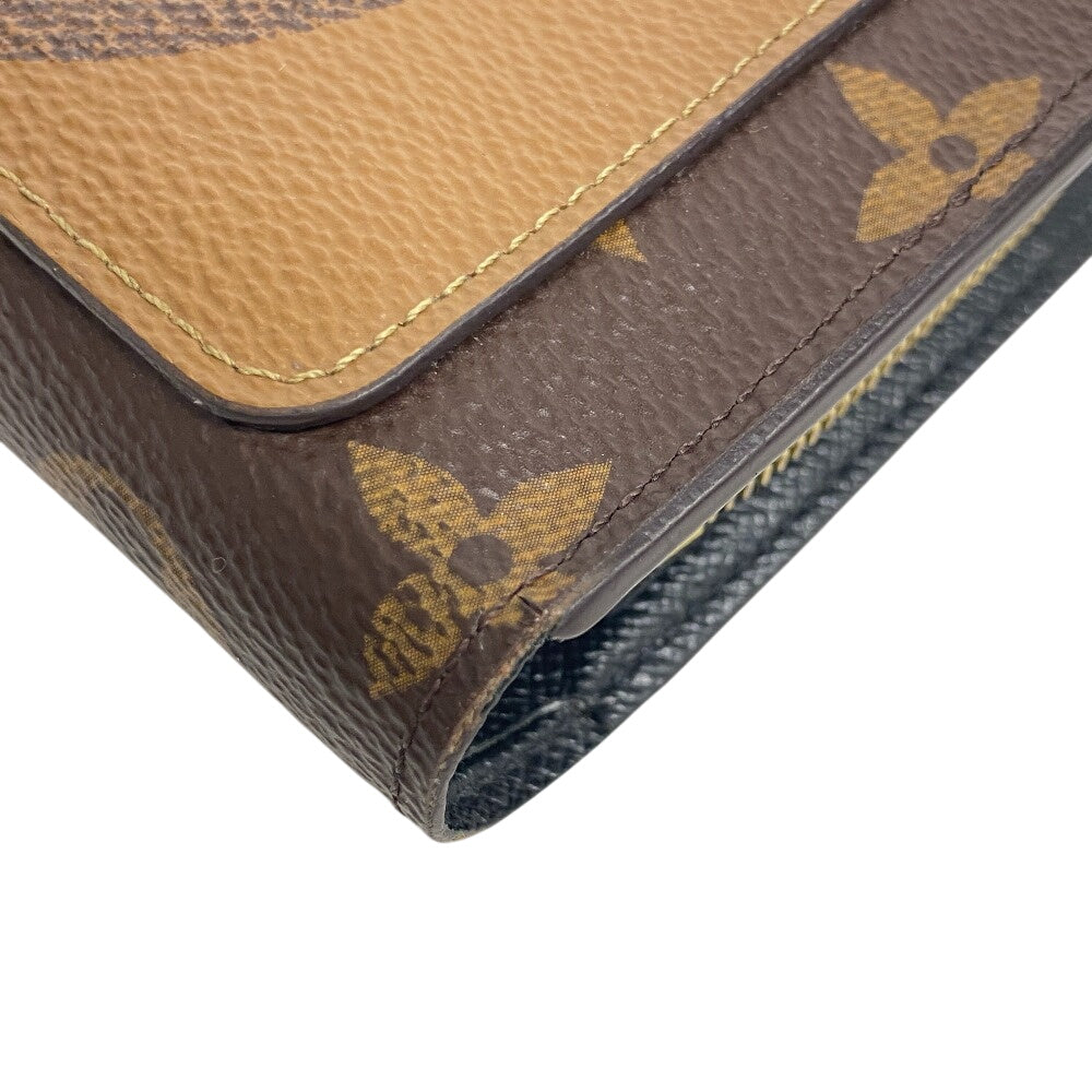 LOUIS VUITTON Bifold Wallet M69432 leather Brown Monogram reverse Juliet
