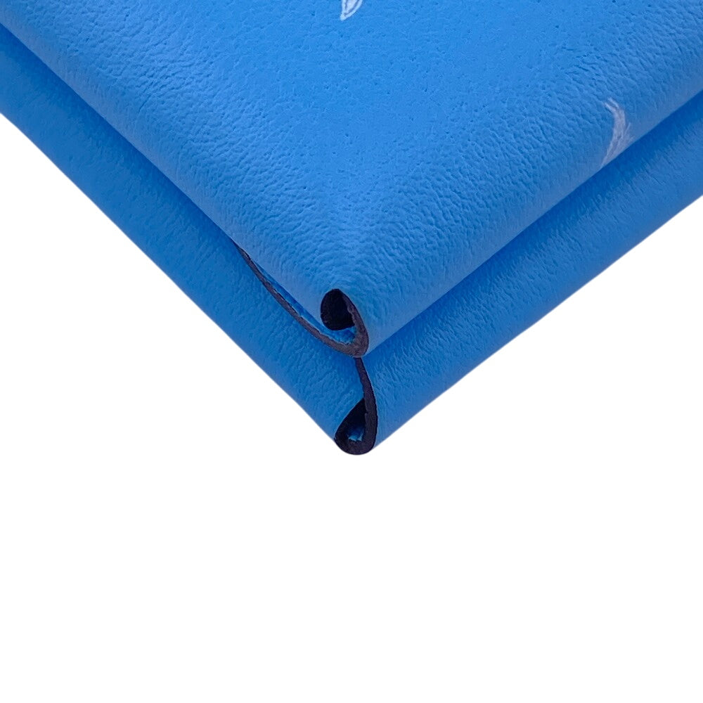 HERMES Earring Vaux Swift blue Hose Pattern Calvi duo Women(Unisex)
