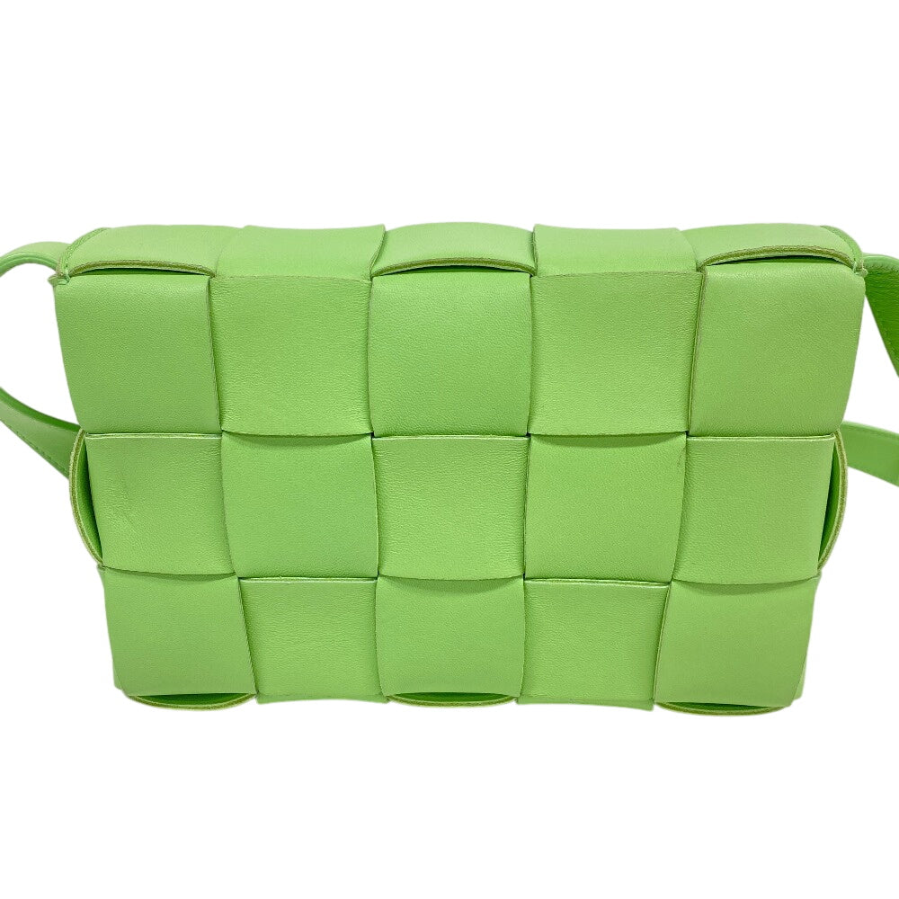 BOTTEGAVENETA Shoulder Bag lambskin Light green Magnetic closure cross sling bag INTRECCIATO cassette Women