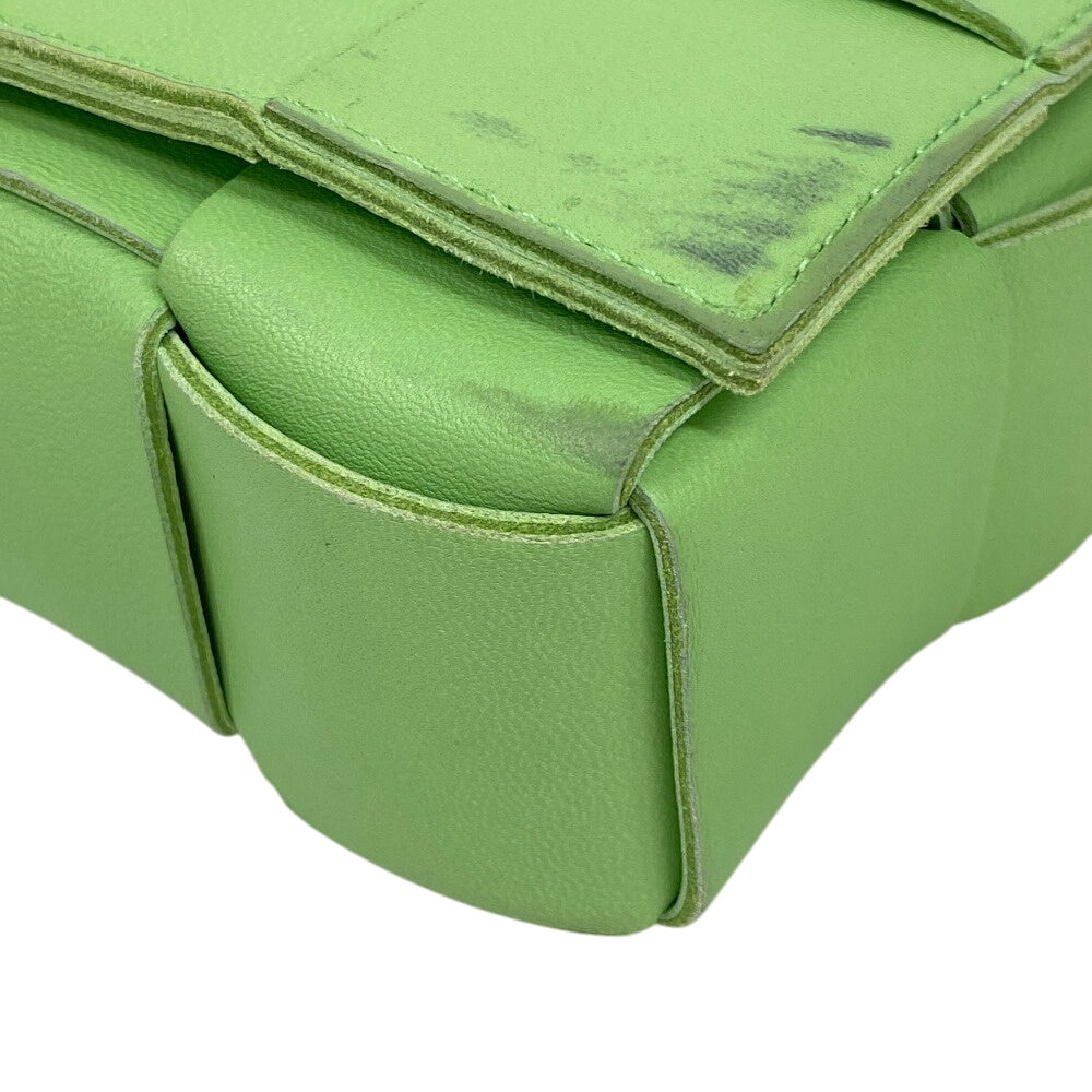 BOTTEGAVENETA Shoulder Bag lambskin Light green Magnetic closure cross sling bag INTRECCIATO cassette Women