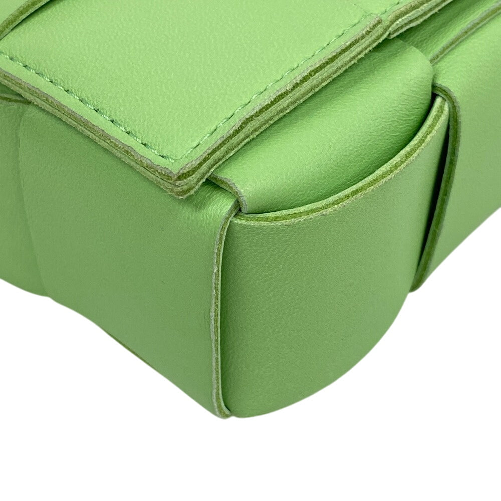 BOTTEGAVENETA Shoulder Bag lambskin Light green Magnetic closure cross sling bag INTRECCIATO cassette Women