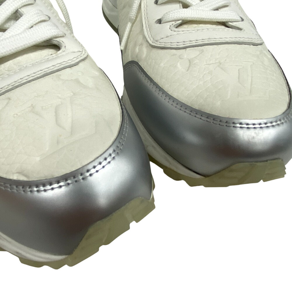 LOUIS VUITTON sneakers GO0261 leather white Monogram Ann Platt Runaway line mens 6.5