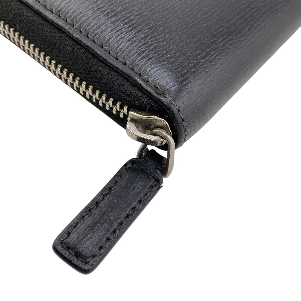 GUCCI Long Wallet Purse 408801 leather black Interlocking G