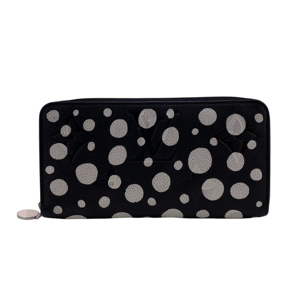 LOUIS VUITTON Long Wallet Purse M81906 leather black Yayoi Kusama Dot Pattern Monogram Empreinte LVxYK Zippy Wallet Women
