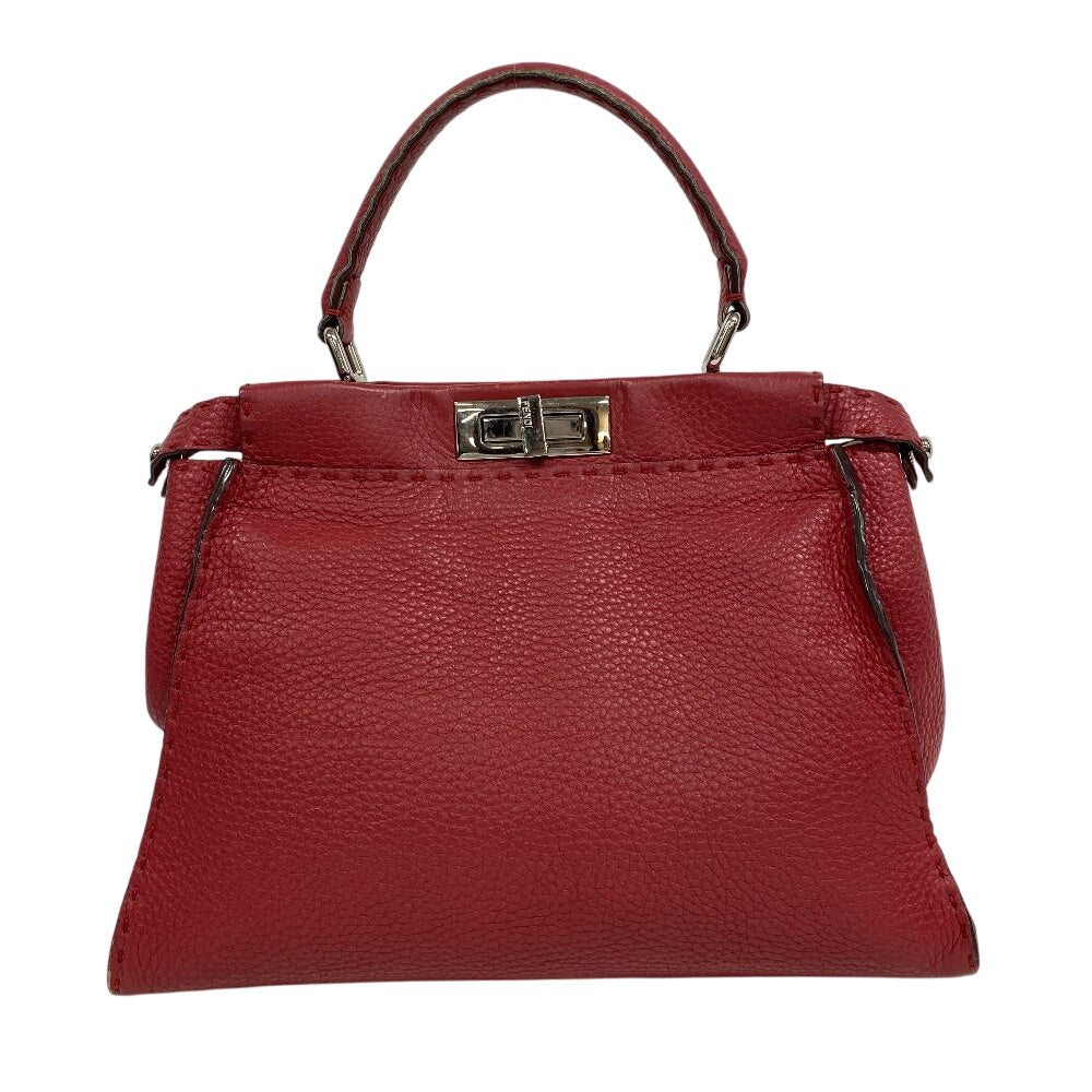 FENDI Handbag 8BN226 leather Red Peekaboo Celeria Women