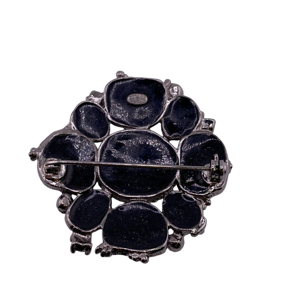 CHANEL Brooch C00V Metal, Resin black COCO Mark rhinestone Women