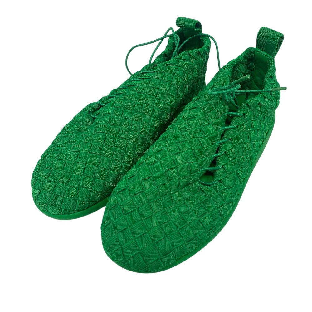 BOTTEGAVENETA sneakers Leather, Fabric green INTRECCIATO mens 44
