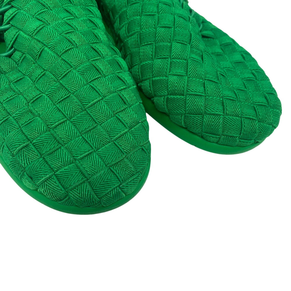 BOTTEGAVENETA sneakers Leather, Fabric green INTRECCIATO mens 44