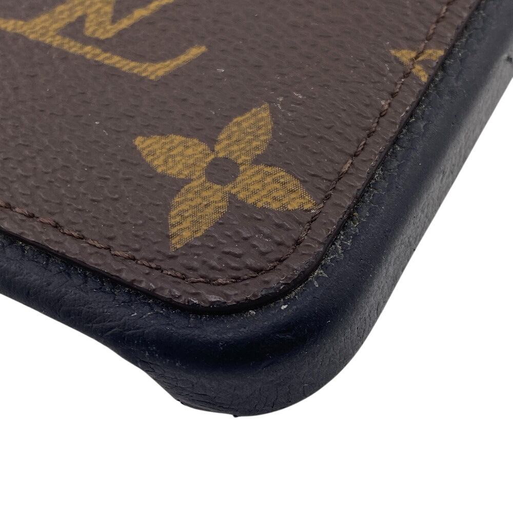 LOUIS VUITTON iPhone case M82887 Leather, Monogram Canvas Brown iPhone15PRO Monogram Bumper 15 PRO Women(Unisex)