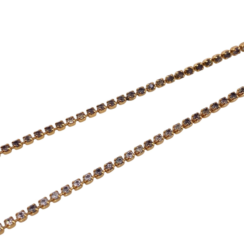 CELINE Necklace Metal, Stone gold Triomphe Sparkle Women