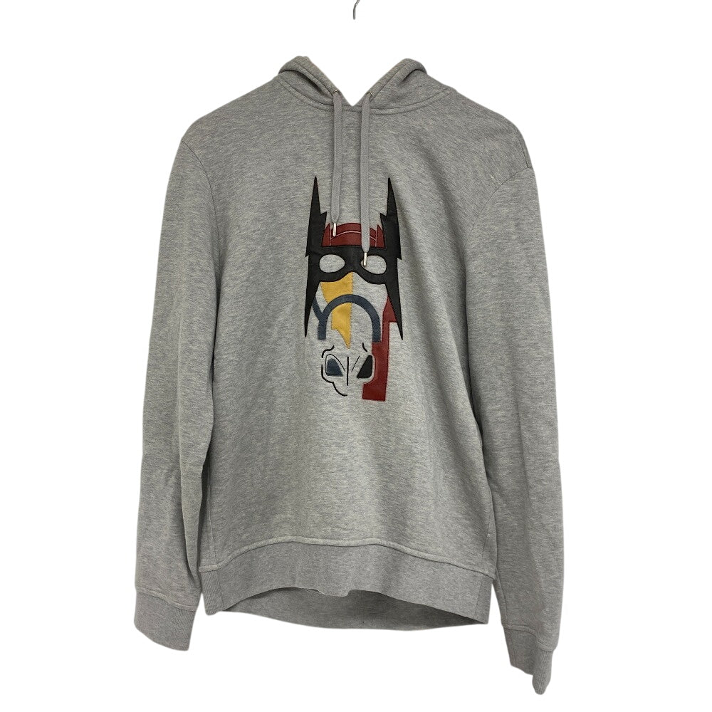 HERMES Hoodie cotton gray Super H mens L