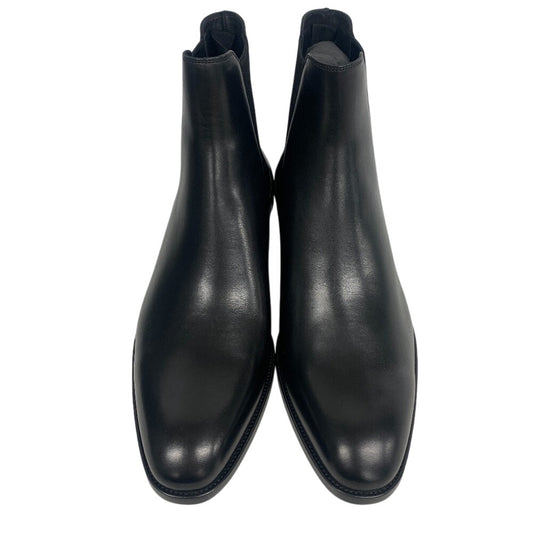 SAINT LAURENT PARIS boots 592438 leather black Side gore boots mens 45