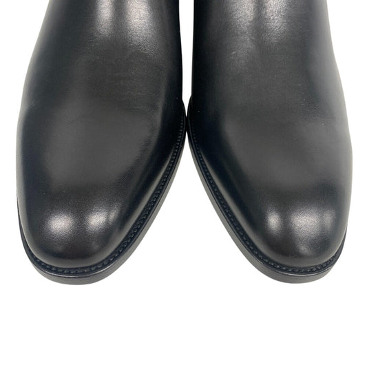 SAINT LAURENT PARIS boots 592438 leather black Side gore boots mens 45