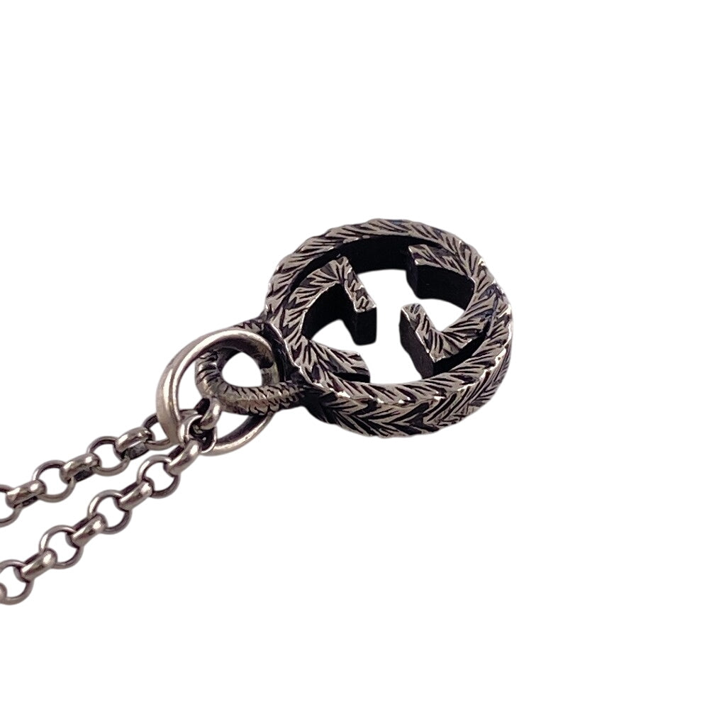 GUCCI Necklace Silver925 Silver Interlocking G Arabesque mens(Unisex)