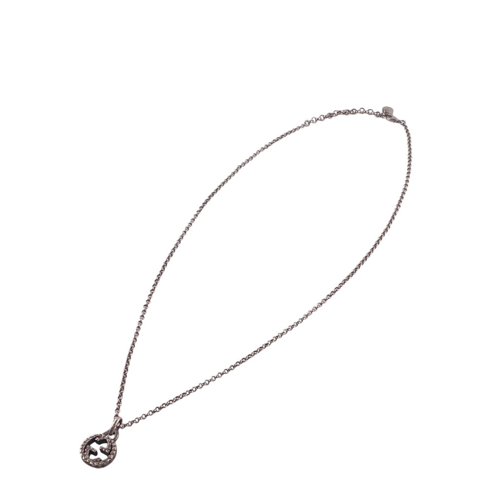 GUCCI Necklace Silver925 Silver Interlocking G Arabesque mens(Unisex)