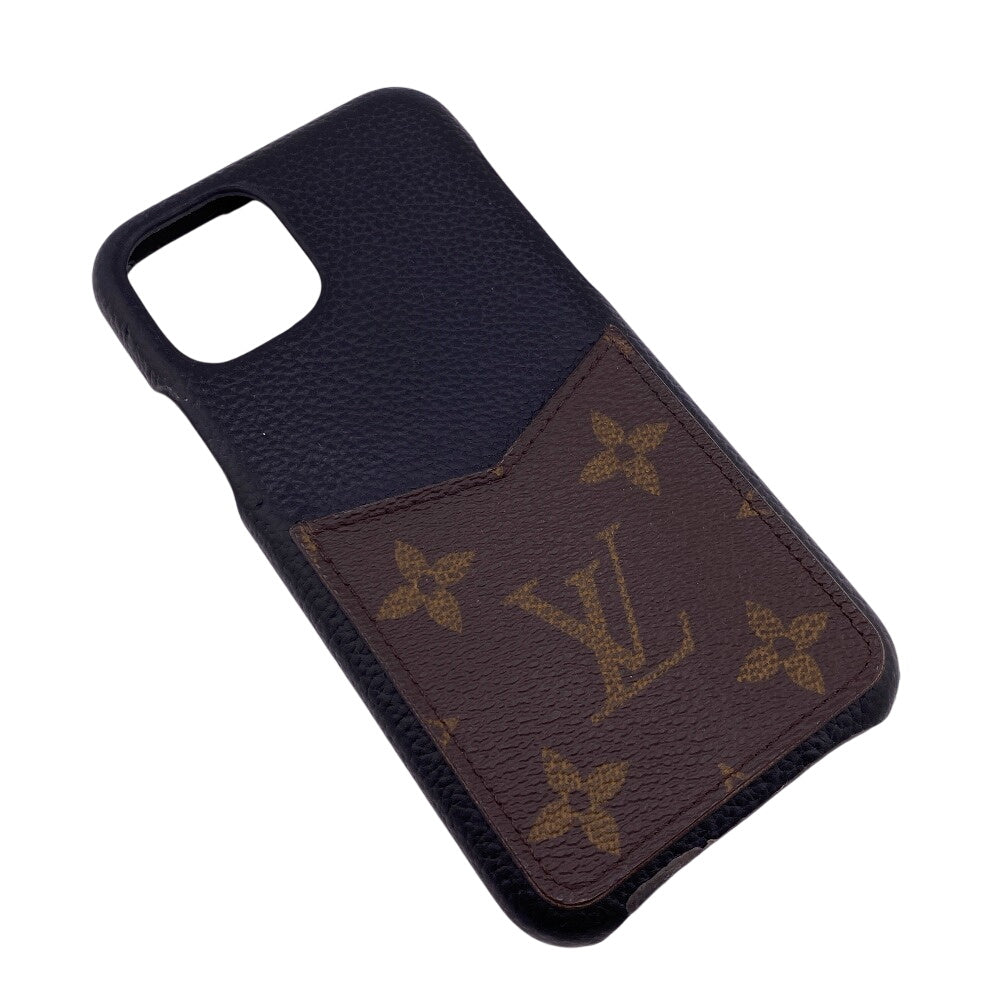 LOUIS VUITTON iPhone case M69094 Monogram canvas, leather black Monogram Bumper 11PRO Women(Unisex)