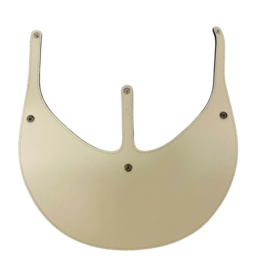 HERMES Sun visor leather blue reversible Women