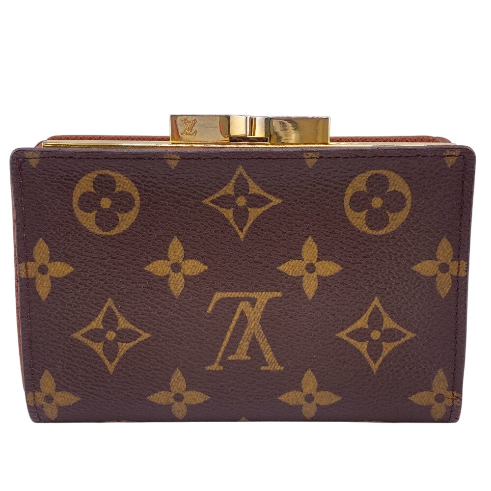 LOUIS VUITTON Bifold Wallet M61674 leather Brown Purse Portefeuille Monogram Viennois Made in USA Women