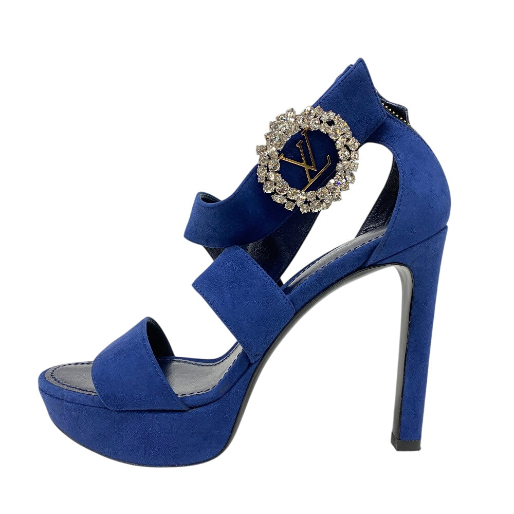 LOUIS VUITTON Sandals Suede, Leather blue 19 years Bijoux Women 36 1/2