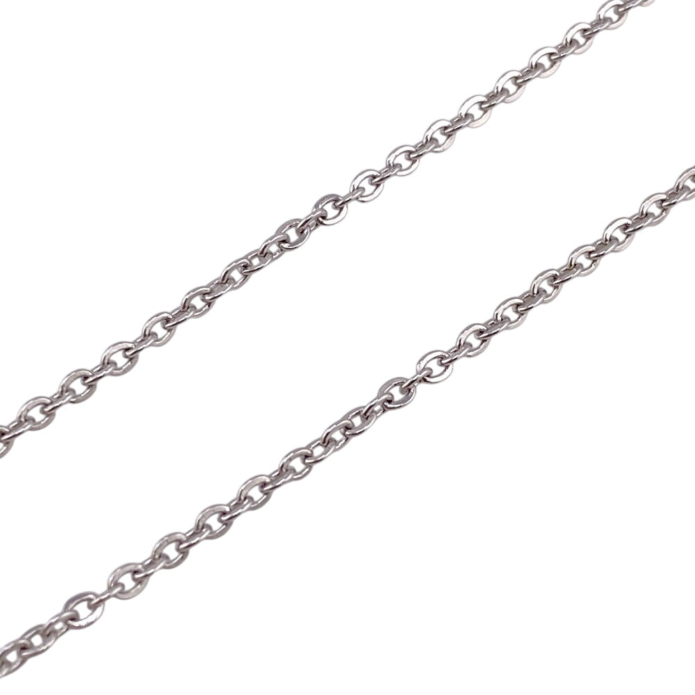 HERMES Necklace metal Silver cordage rope Women(Unisex)