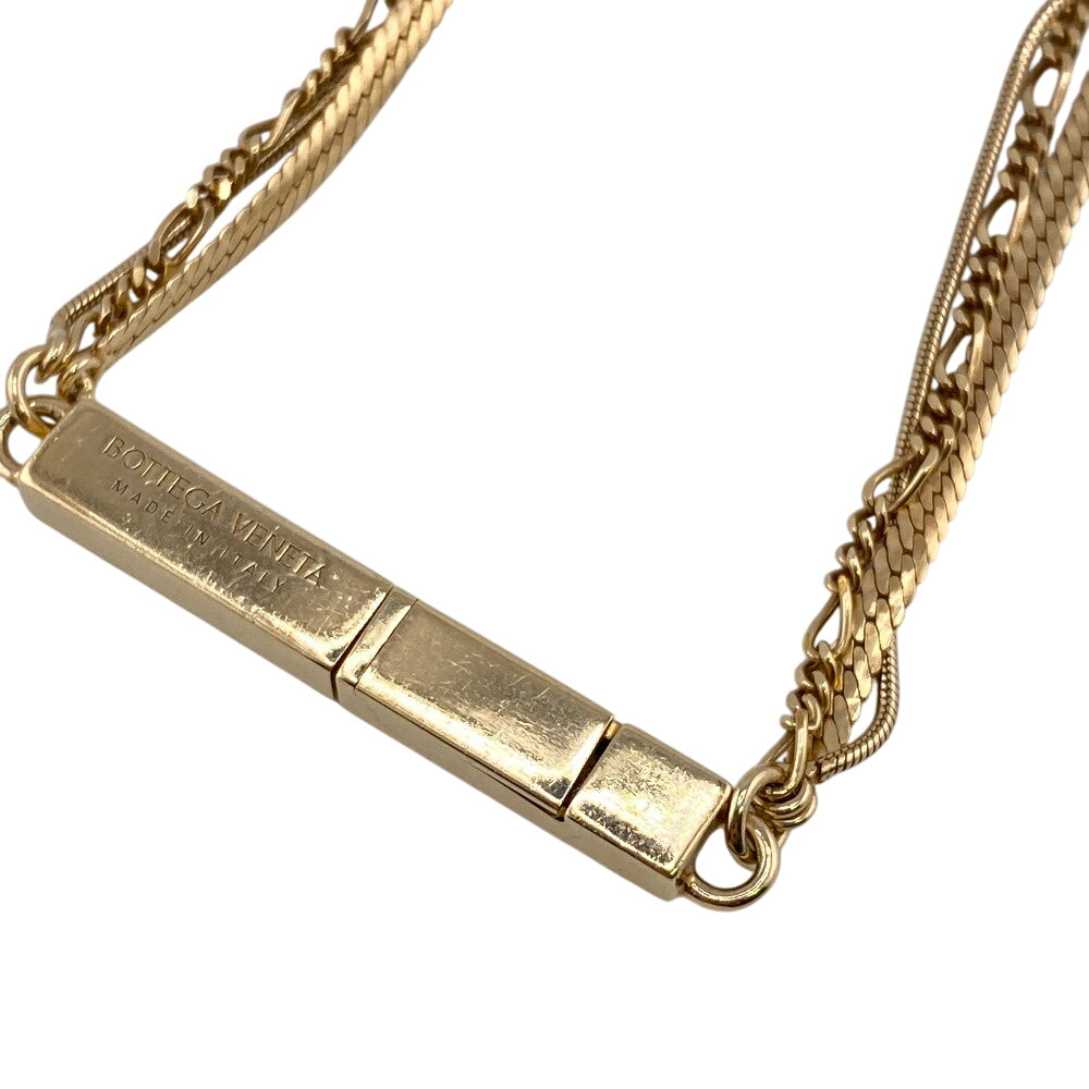 BOTTEGAVENETA bracelet 703427 VAHU4 7002 Sterling Silver, Enamel gold Triple Chain ID Women(Unisex) L