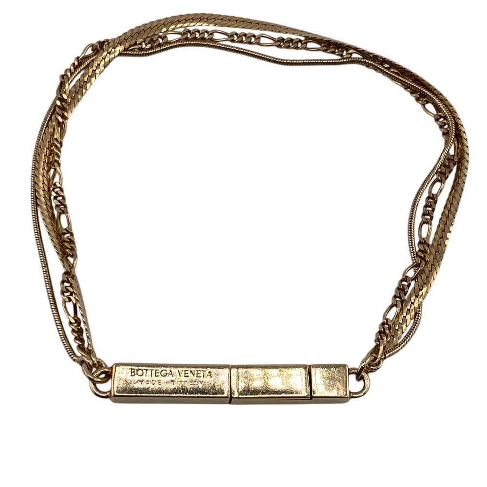 BOTTEGAVENETA bracelet 703427 VAHU4 7002 Sterling Silver, Enamel gold Triple Chain ID Women(Unisex) L