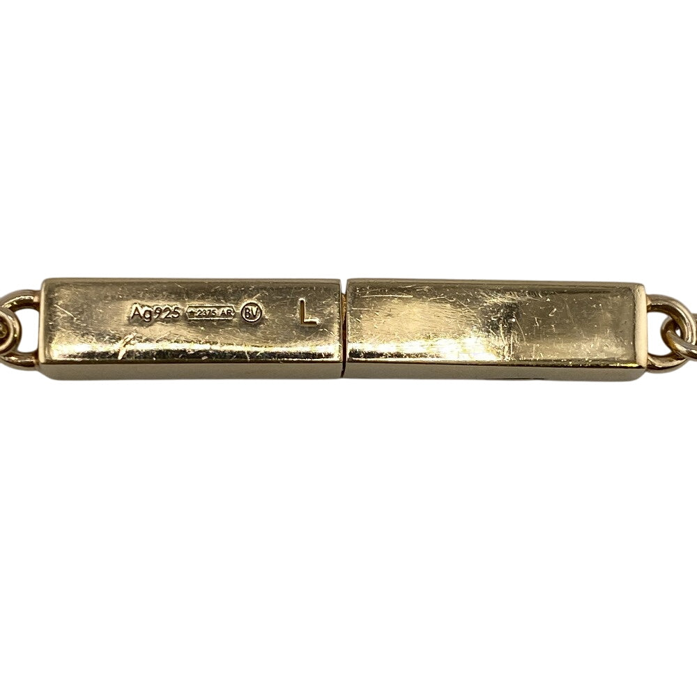 BOTTEGAVENETA bracelet 703427 VAHU4 7002 Sterling Silver, Enamel gold Triple Chain ID Women(Unisex) L