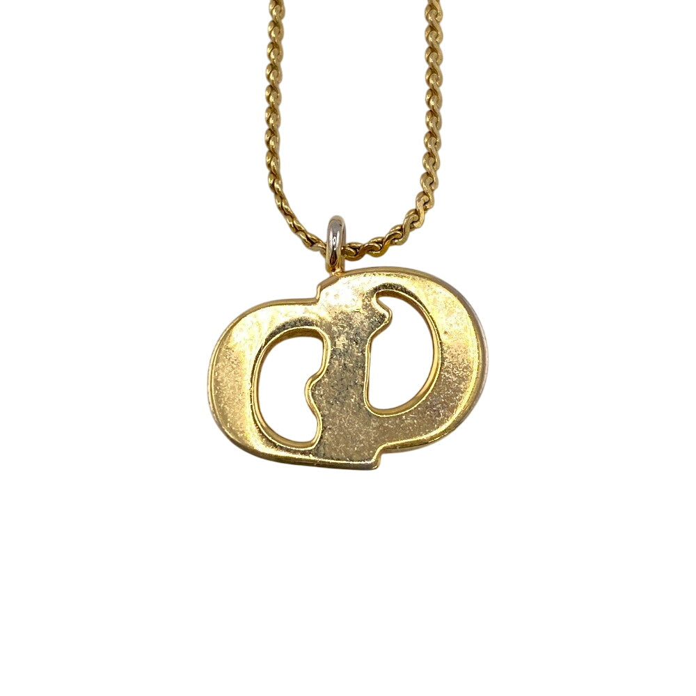 Christian Dior Necklace Gold Plated gold CD logo Women