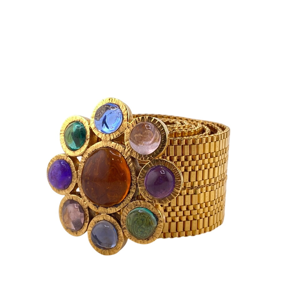 CHANEL belt Gold Plated, Color Stone gold 96A Gripoa Women