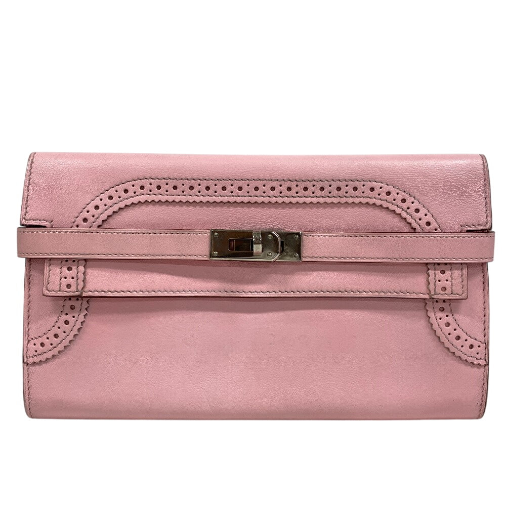 HERMES Long Wallet Purse 068964CK3Q Vaux Swift pink Kelly Wallet Gillies Women