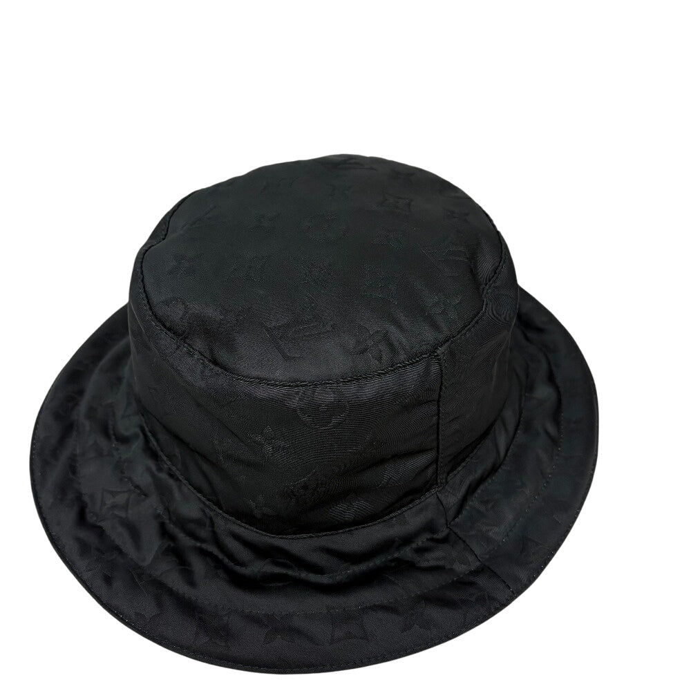 LOUIS VUITTON hat M77117 Outer: Polyester, Lining: Nylon black Line/Logo Pattern Bonnet Monogram Appearing mens(Unisex) M