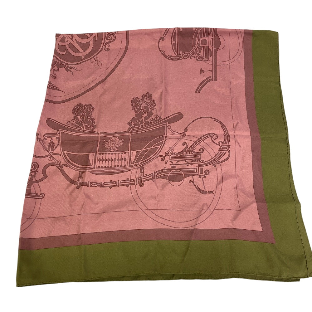 HERMES scarf silk pink EX-LIBRIS Carre140