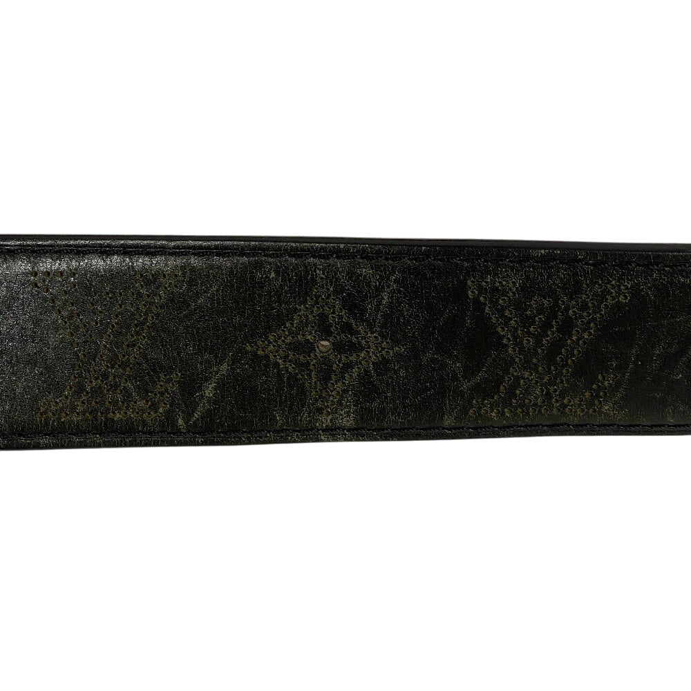 LOUIS VUITTON belt M6931 Monogram Mahina black Monogram Mahina Saintur Perfo mens 95/38