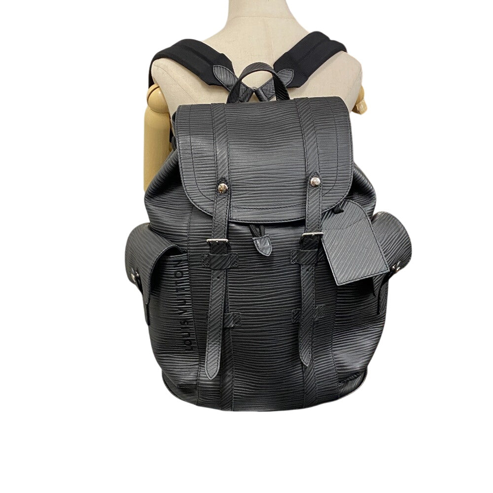 LOUIS VUITTON Backpack M24326 Epi black Epi XL Christopher MM