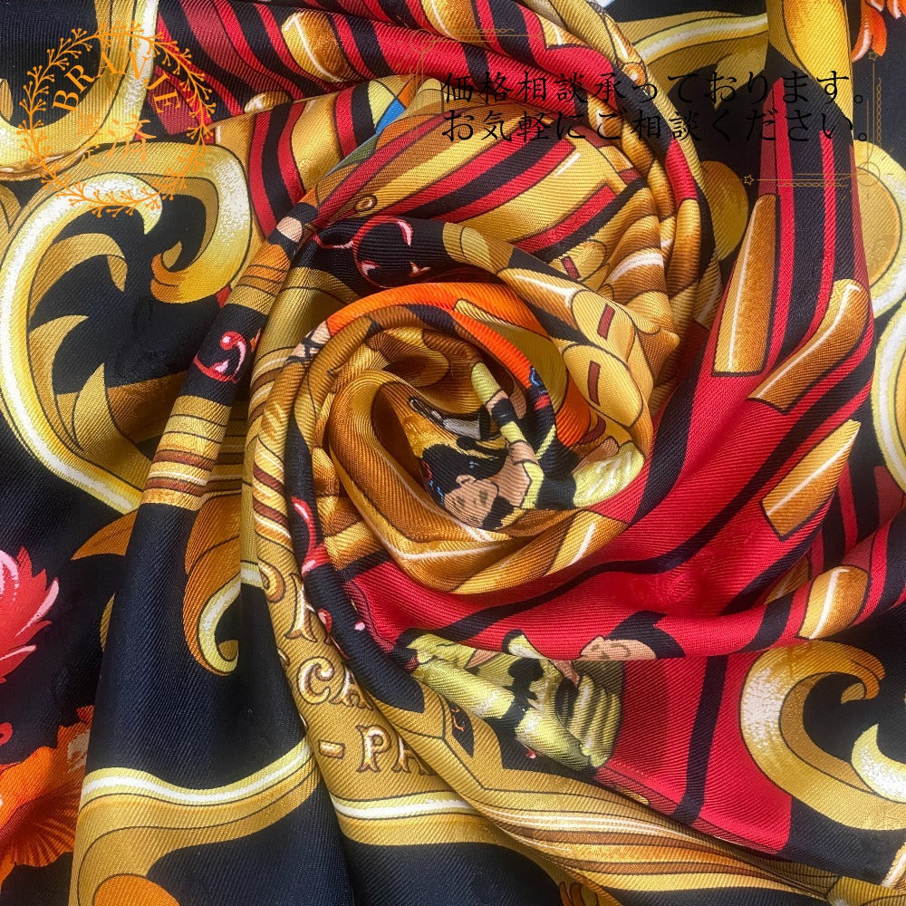 HERMES scarf silk Multi Carre90 ORGAUPHONE AND MECHANIQUES Pipe organ and clockwork instruments Women