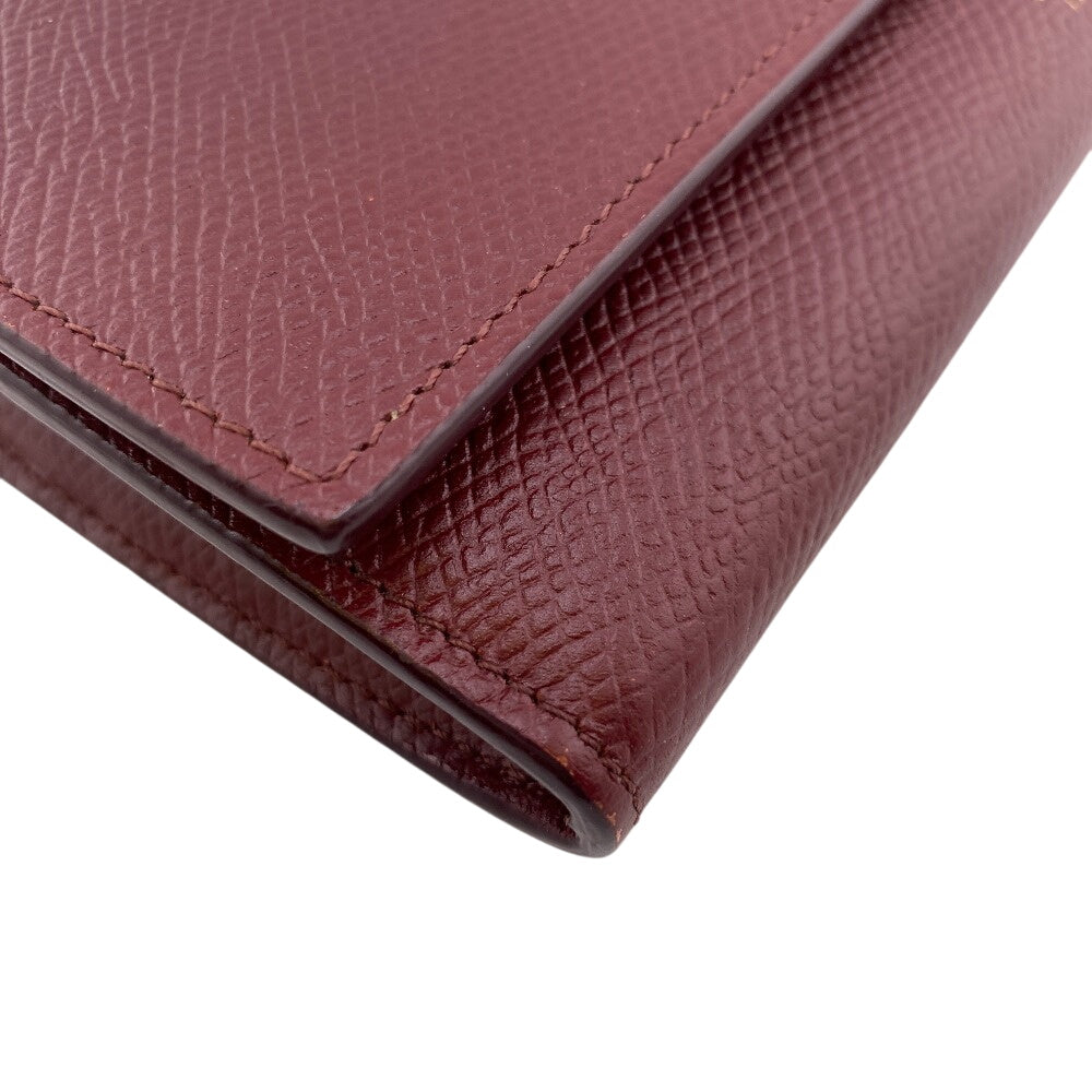 CELINE Long Wallet Purse 10B563 leather Bordeaux BEL LARGE FLAP WALLET Women