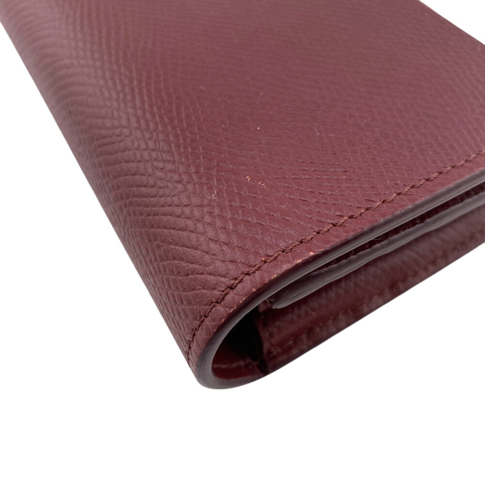 CELINE Long Wallet Purse 10B563 leather Bordeaux BEL LARGE FLAP WALLET Women