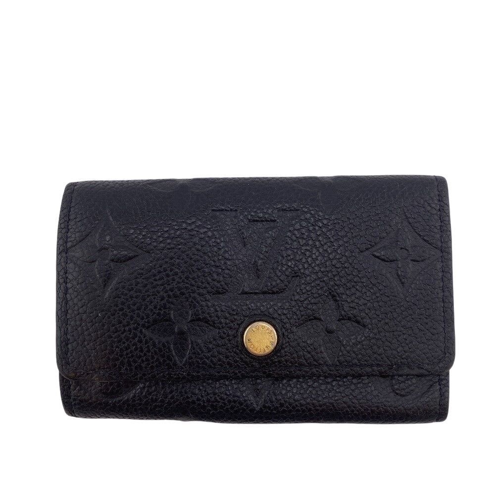 LOUIS VUITTON Key case Key holder M64421 leather black Monogram Unplant Multicles6