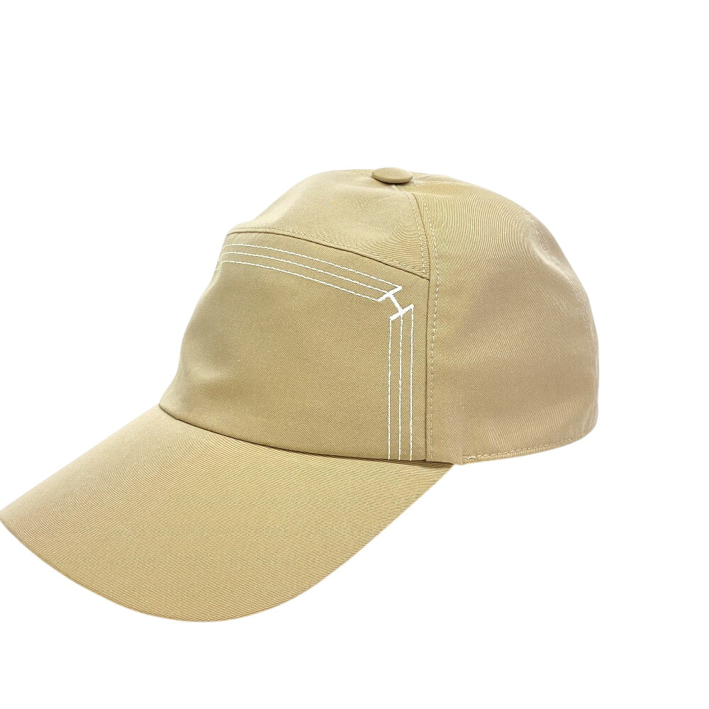 HERMES cap cotton beige Casquette hat Neo Jump stitch mens