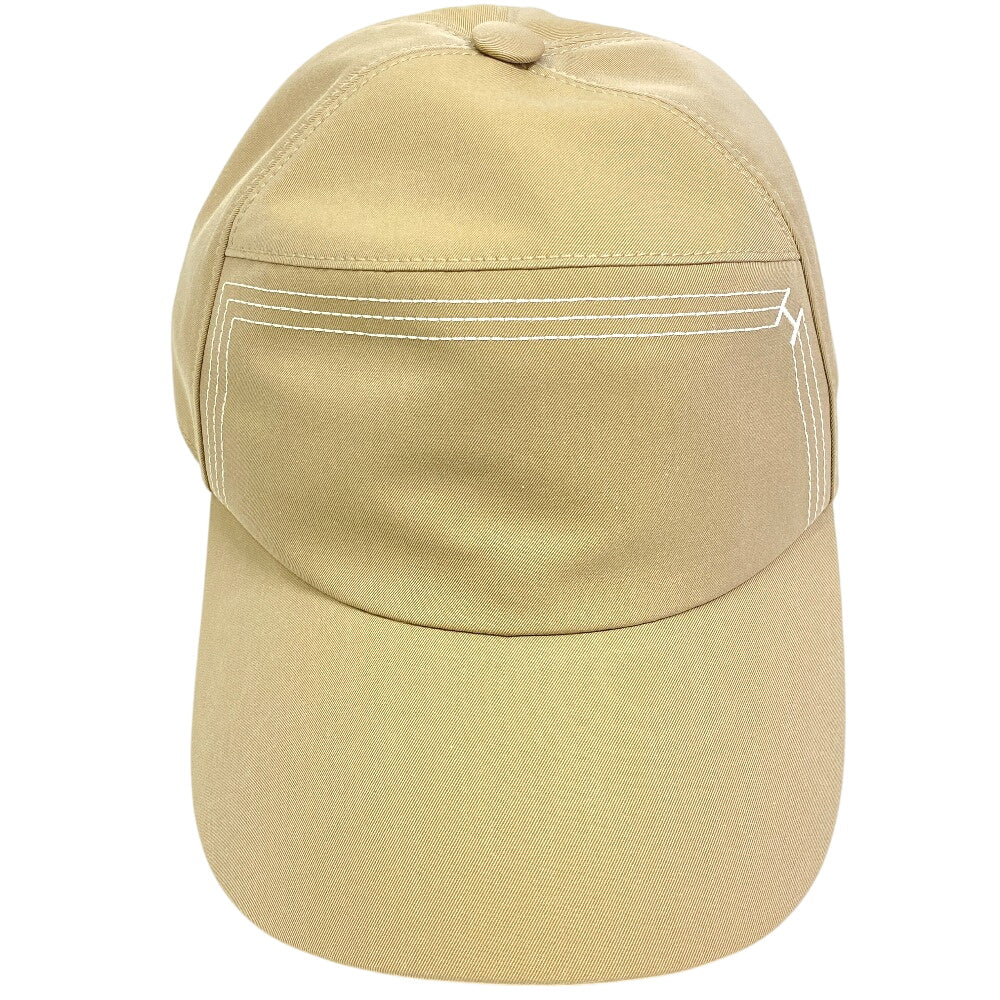 HERMES cap cotton beige Casquette hat Neo Jump stitch mens