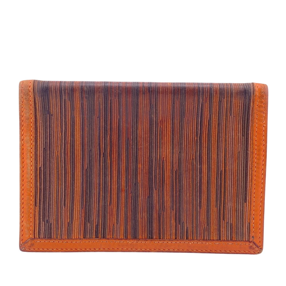 HERMES Notebook cover Leather, Canvas Orange Vibrato Agenda PM Women