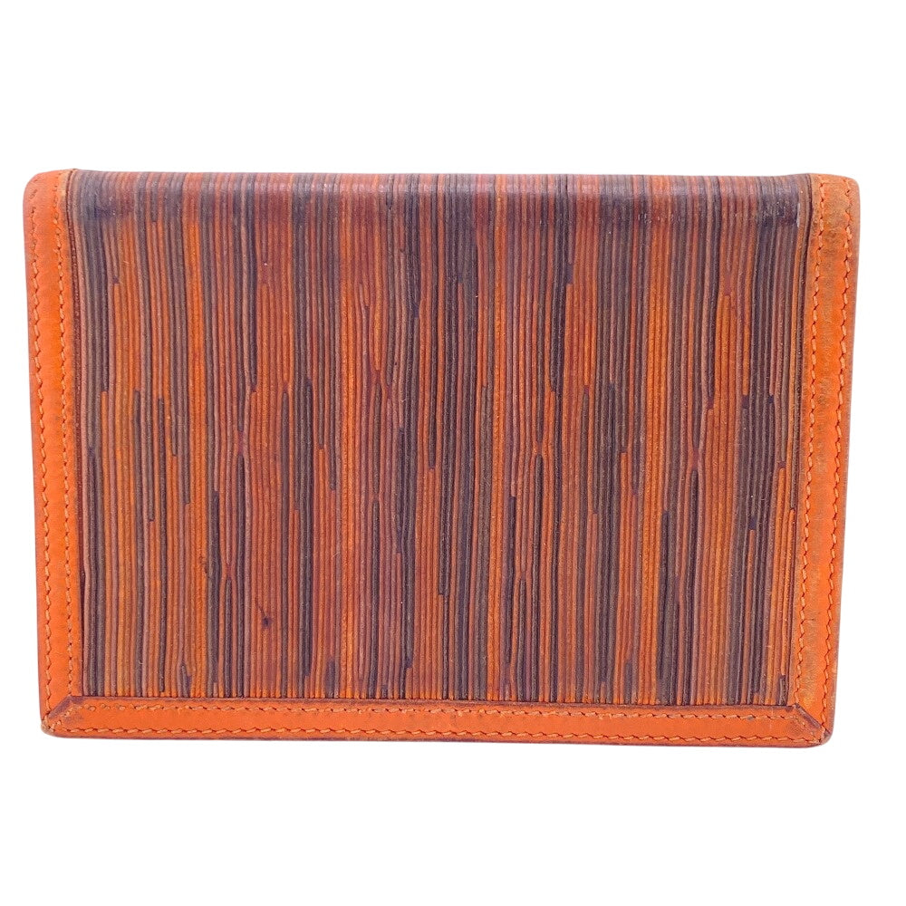 HERMES Notebook cover Leather, Canvas Orange Vibrato Agenda PM Women