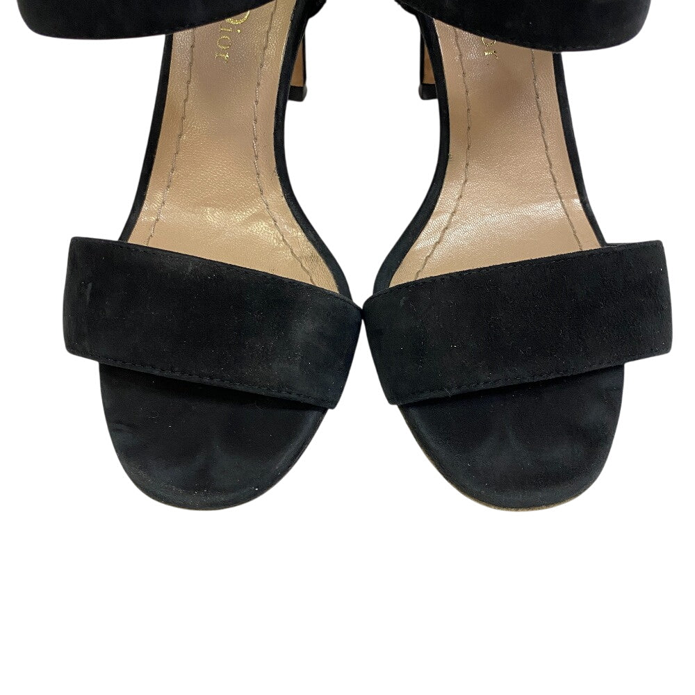 Dior pumps Calfskin, suede black Suede Velvet Rhinestone Heart studs Women 34D